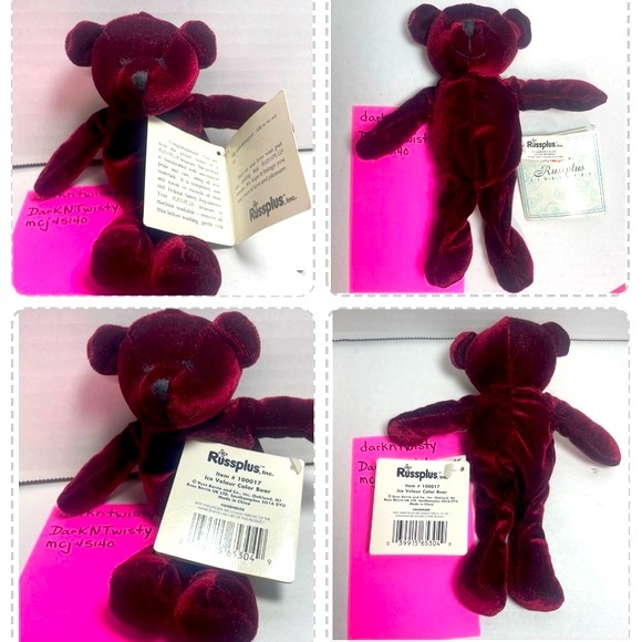 BNWT RussPlus Ice Velour Color Bear 100017 Price Firm - Picture 8 of 9